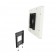 Permanent Fixed Glass Mount - Samsung Galaxy Tab E 9.6 - White [Assembly View 1]