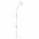 Fixed VESA Floor Stand - Lite 13-in. Surface Pro Gen 9,10,11 & 12th Ed.  - White [Full Assembly Side View]