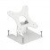 Adjustable Flip Mounting Bracket Affixed with (4) Screws Installed [Front Iso View] - White
