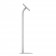 Enclosed Microsoft Surface Pro 12 Fixed Floor Stand [Side Ortho View] - Light Grey