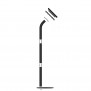 Fixed VESA Floor Stand - iPad 2, 3 & 4 - Black [Full Assembly Side View]