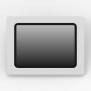 Flippable Desk Stand Enclosued iPad Mini 1, 2 & 3 [Front Tilted View] - Light Grey