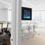 Permanent Fixed Glass Mount - iPad Air 1 & 2, 9.7-inch iPad Pro - Black [Isometric View]