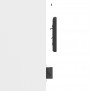 Assembly View | Tilting Lite Samsung Galaxy Tab A11+ 11" Enclosure aligned on top of Wall Mount [Side Ortho View] - Black