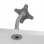 Behind-the-Surface Mounting Detail | Flexible Desk / Table Mount [Bottom Iso View] - Light Grey