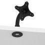 Behind-the-Surface Mounting Detail | Flexible Desk / Table Mounting Bracket [Bottom Iso View] - Black
