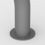 On-Surface Mounting Detail | Fixed Desk / Table Mount [Zoomed in Detail View] - Light Grey