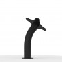 Fixed Desk / Table Surface Mounting Bracket [Rear Iso View] - Black