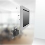 Disassembled View | Tilting Enclosed Samsung Galaxy Tab A11+ 11" Removable Glass Mount [Front Iso View] - Light Grey
