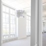 Tilting Removable Glass Mount [Rear Iso View] - White
