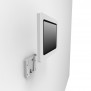 Disassembled View | Enclosed Samsung Galaxy Tab E 8.0 ChargeDOCK Wall Mount [Side Iso View] - White