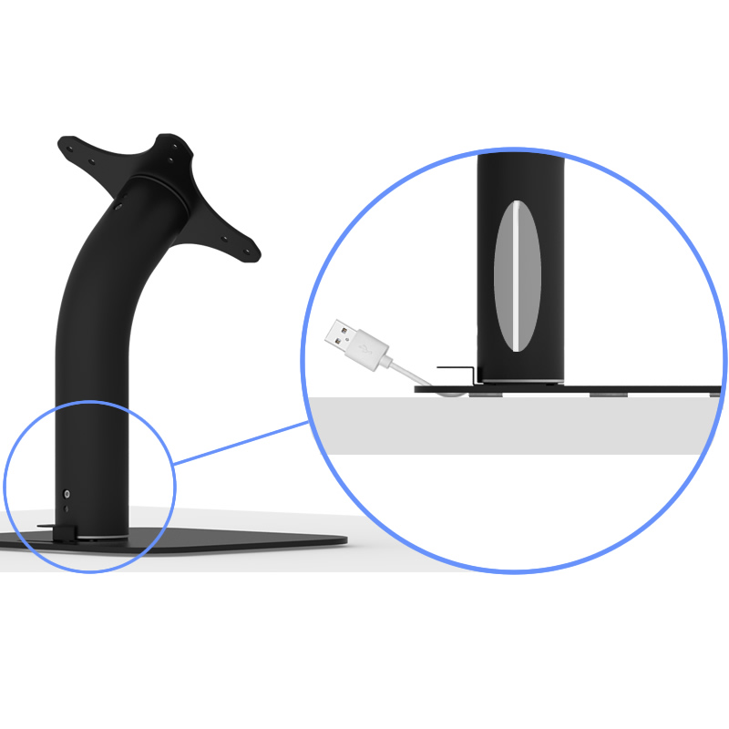 Portable Fixed VESA Stand - Wire Management