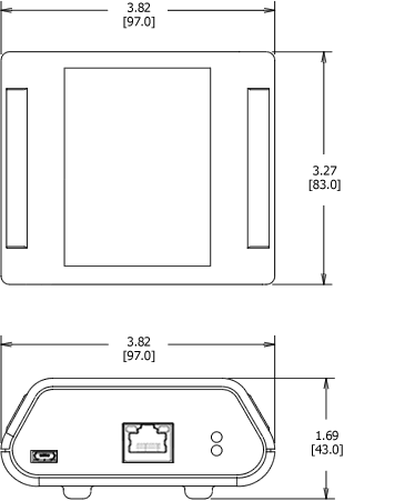 Lava CAT5 to USB Adapter Dimensions