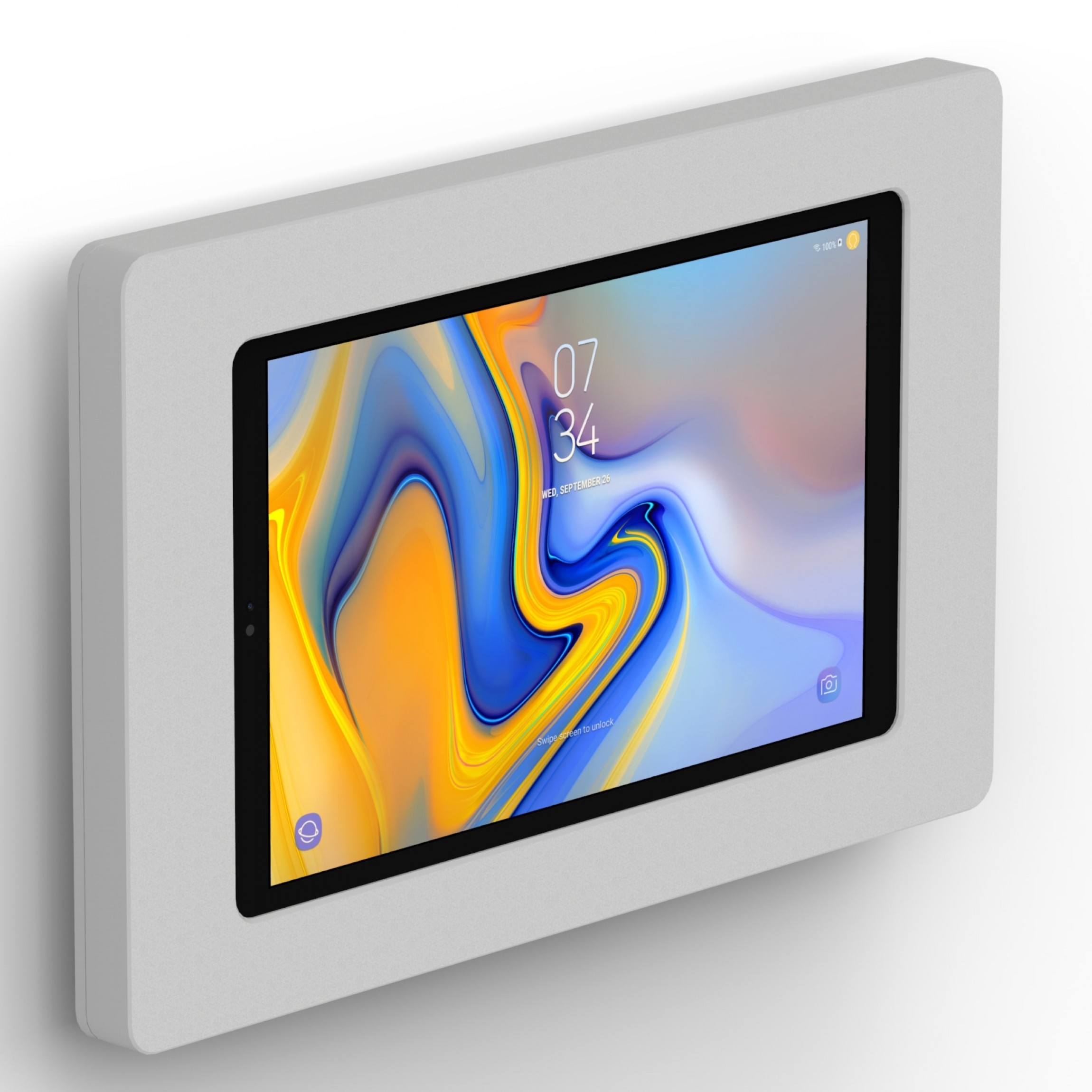 vidamount samsung galaxy tab a 10 5 light grey enclosure w fixed slim vesa wall mount