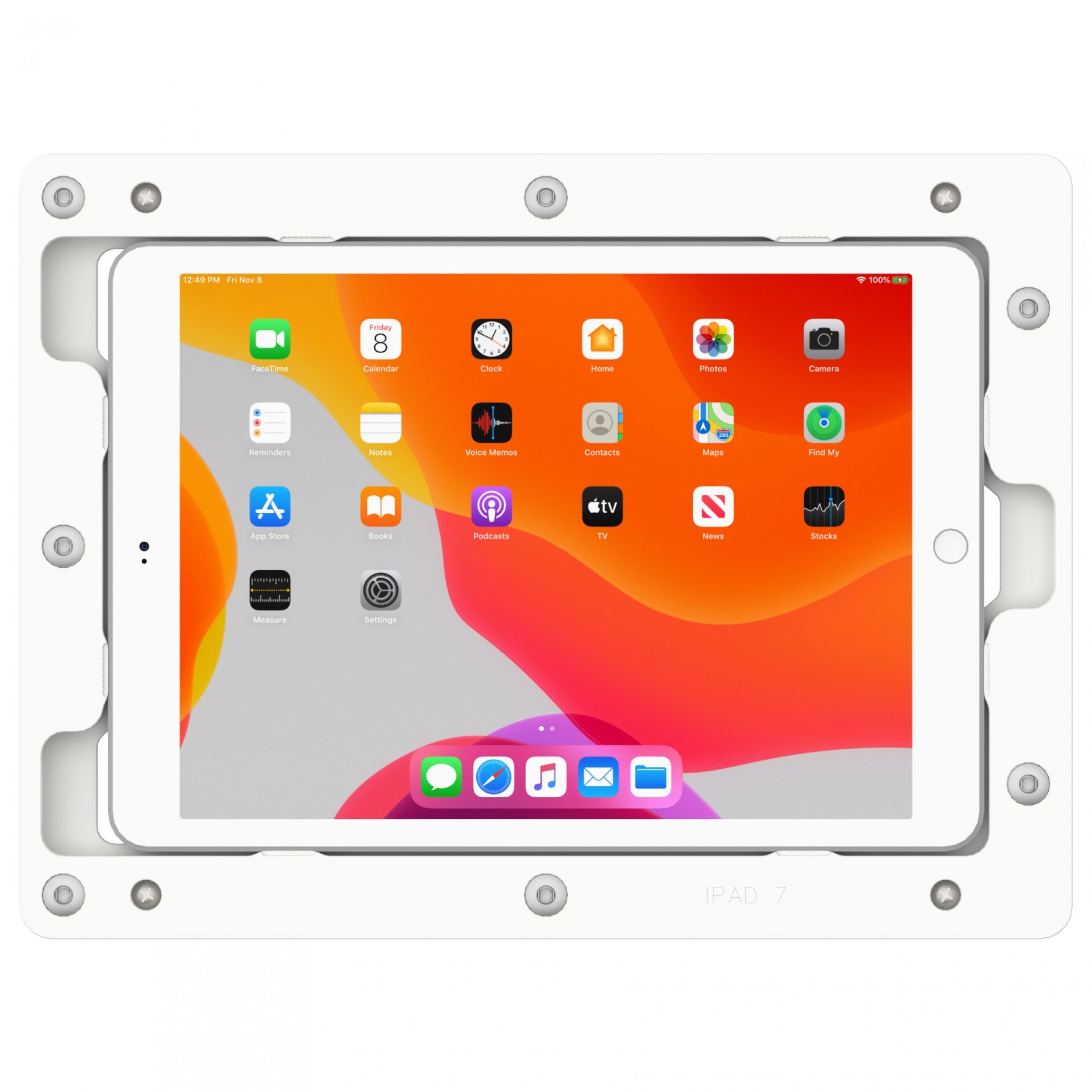 vidamount on wall tablet mount 10 2 inch ipad 7th 8th gen white