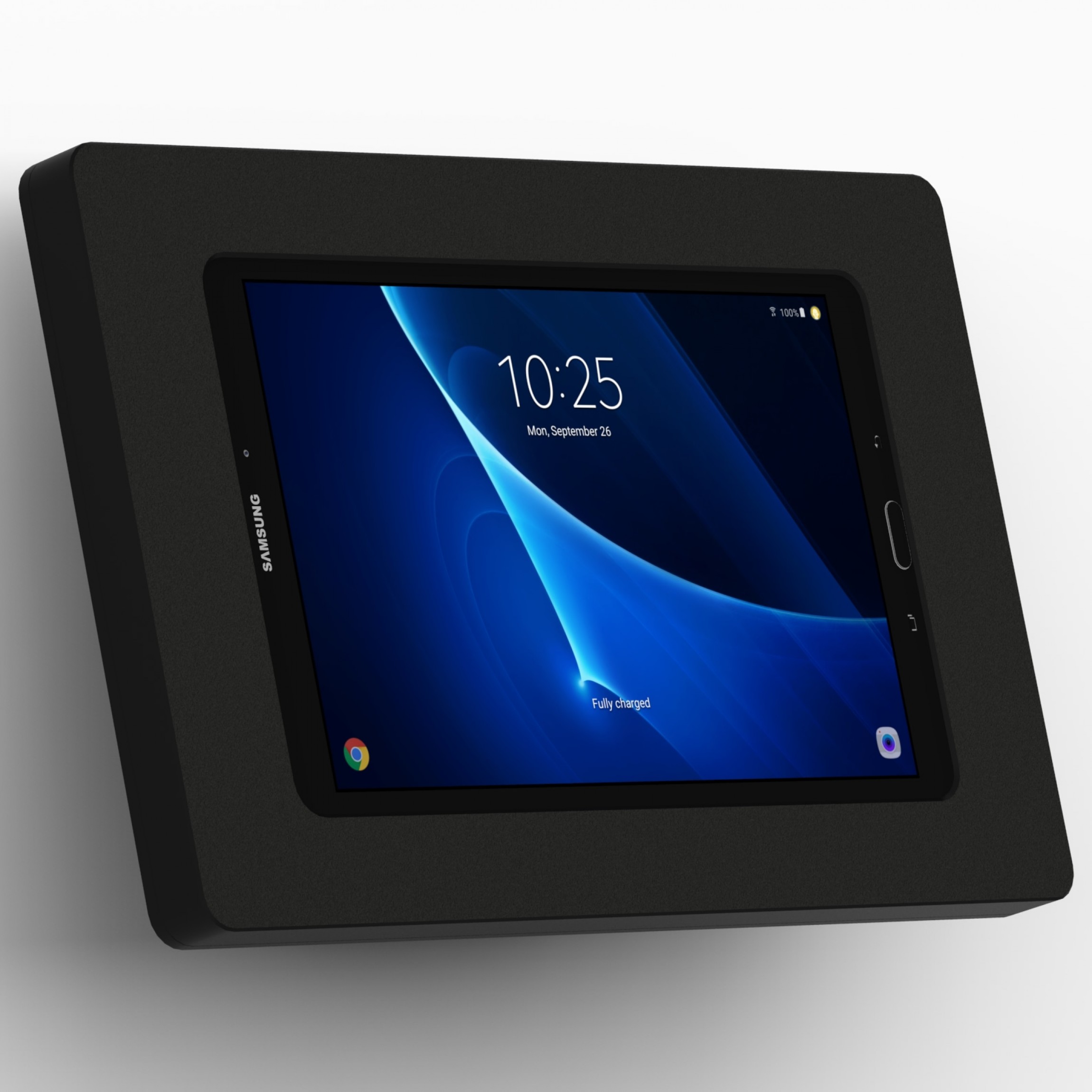 Vidamount Samsung Galaxy Tab A 10 1 Black Enclosure W Fixed Tilted 15 Wall Mount