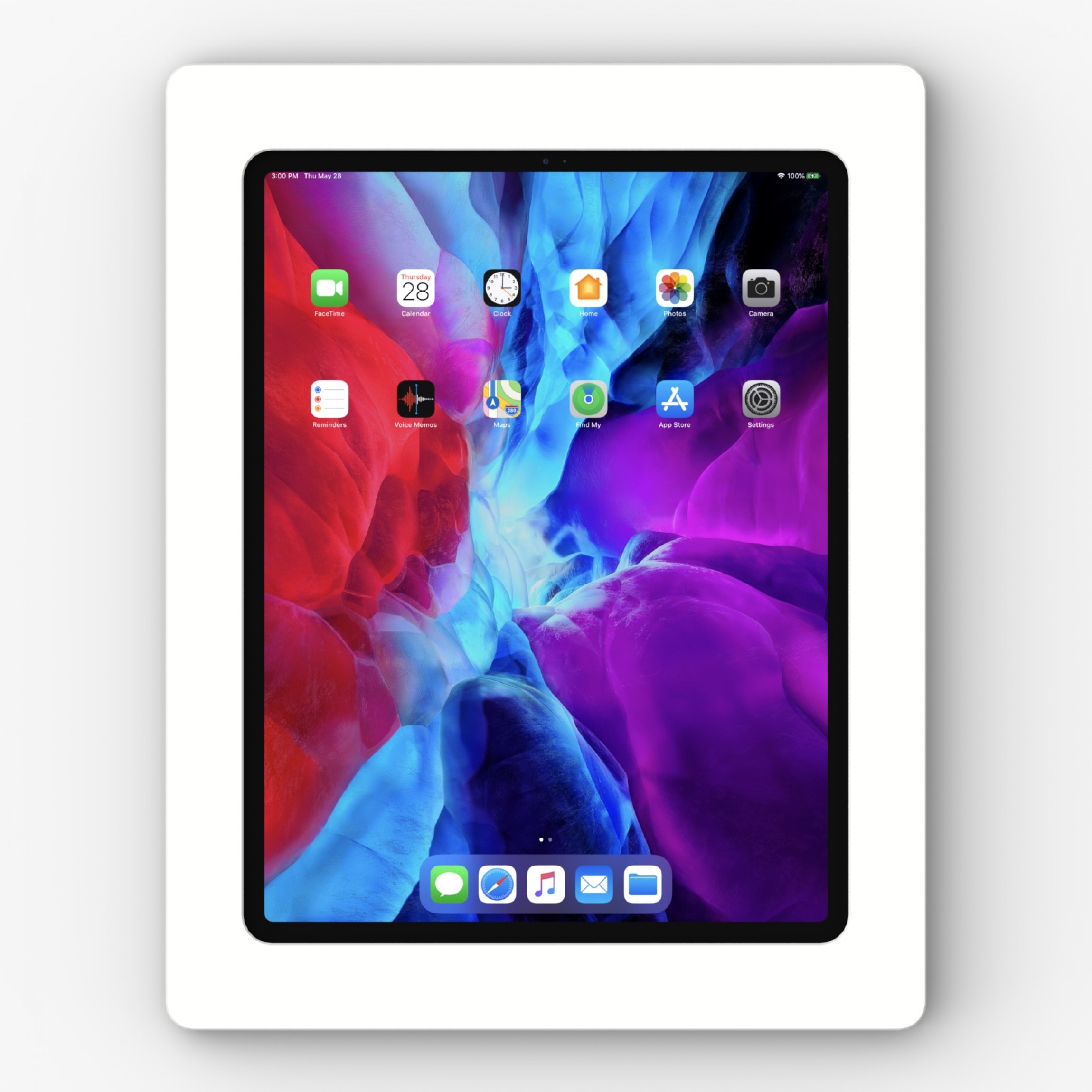 vidamount on wall tablet mount 12 9 inch ipad pro 4th gen white