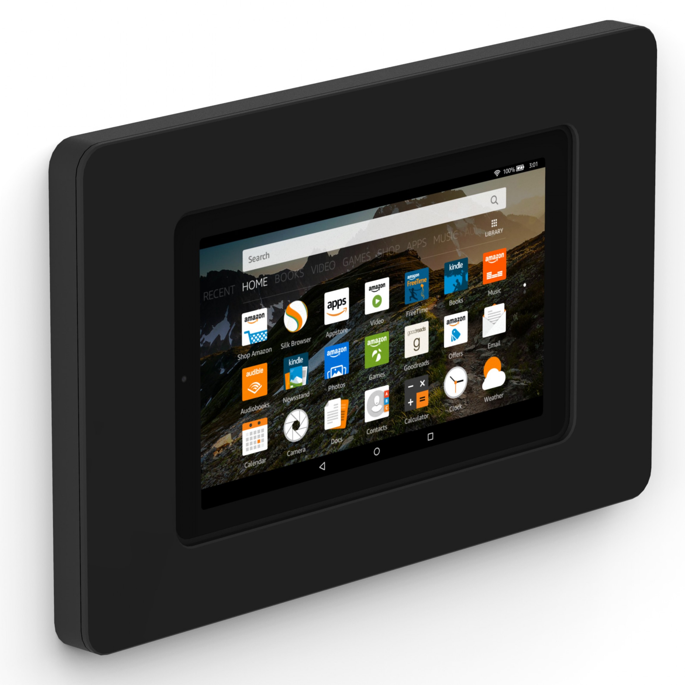 vidamount on wall tablet mount amazon fire 7th 9th gen 7 2017 2019 black