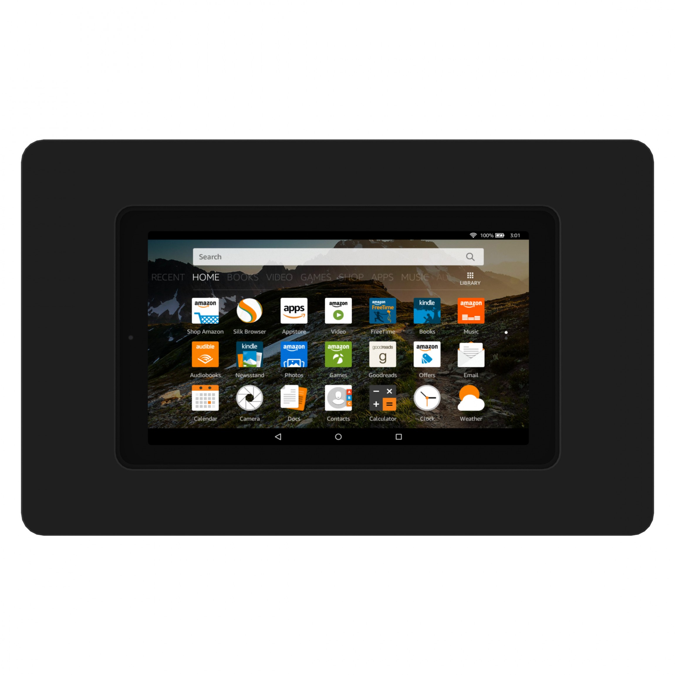 Black Amazon Fire 5th Gen 7" VidaMount OnWall Tablet Mount