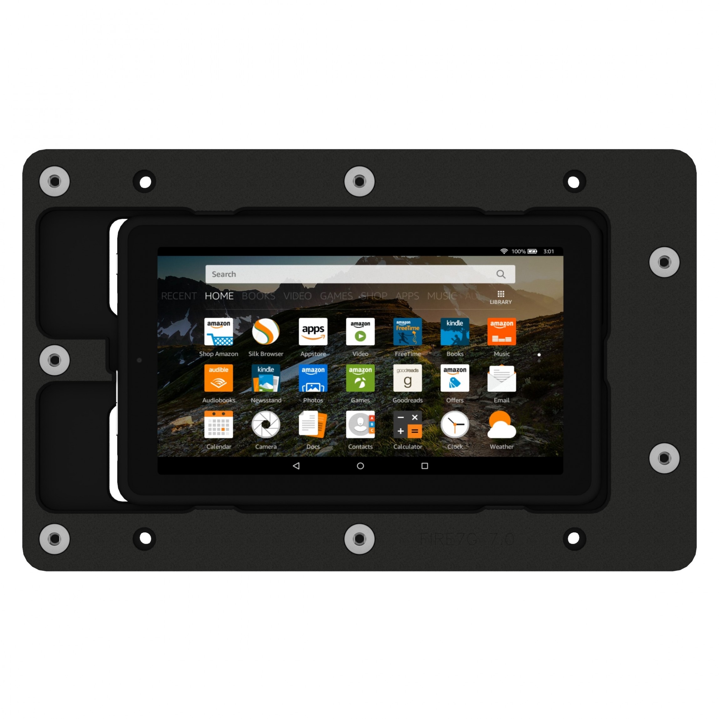 vidamount on wall tablet mount amazon fire 7th 9th gen 7 2017 2019 black