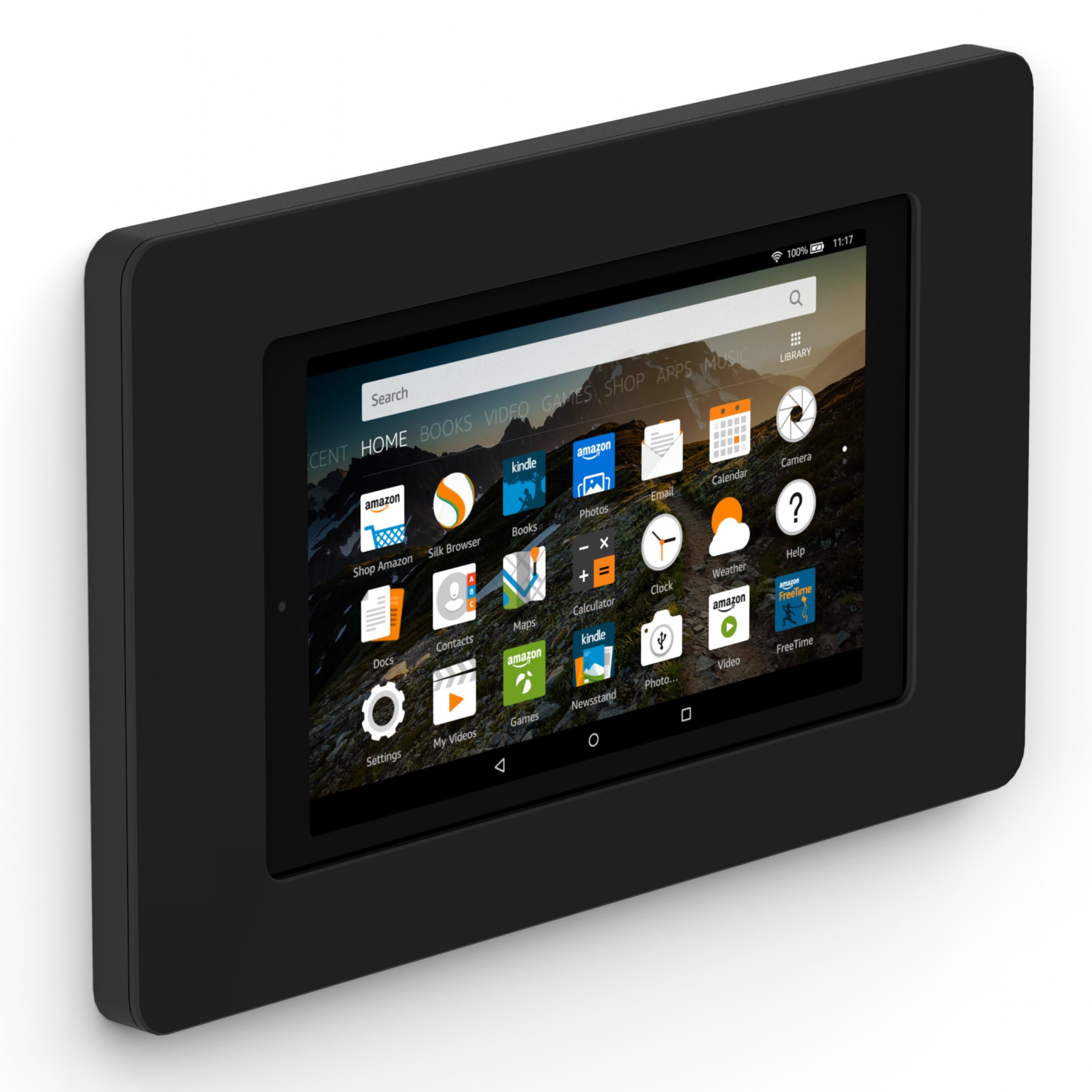 vidamount on wall tablet mount amazon fire 7 8th gen hd8 2017 2018 black