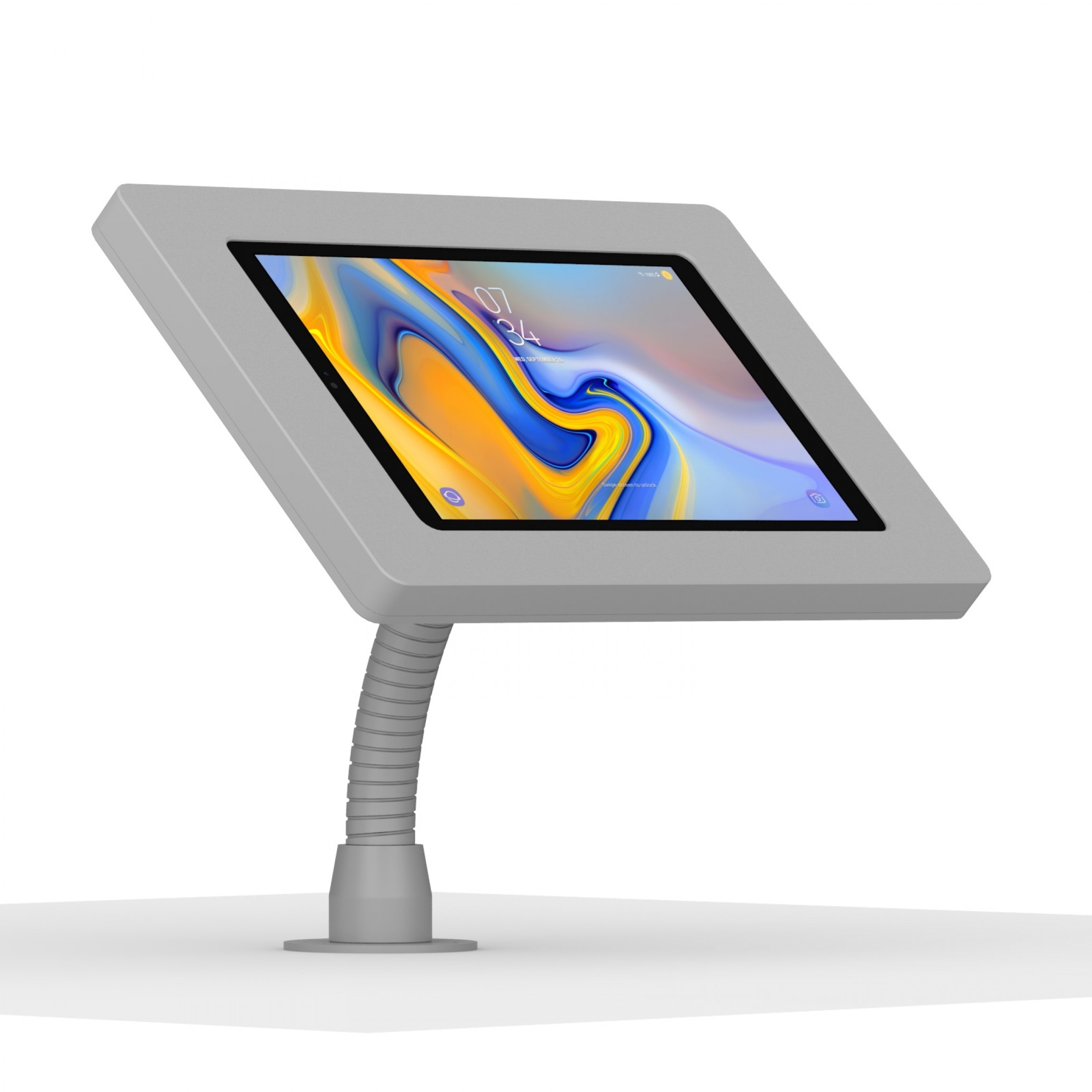 vidamount samsung galaxy tab a 10 5 light grey enclosure w flexible desk wall surface vesa mount