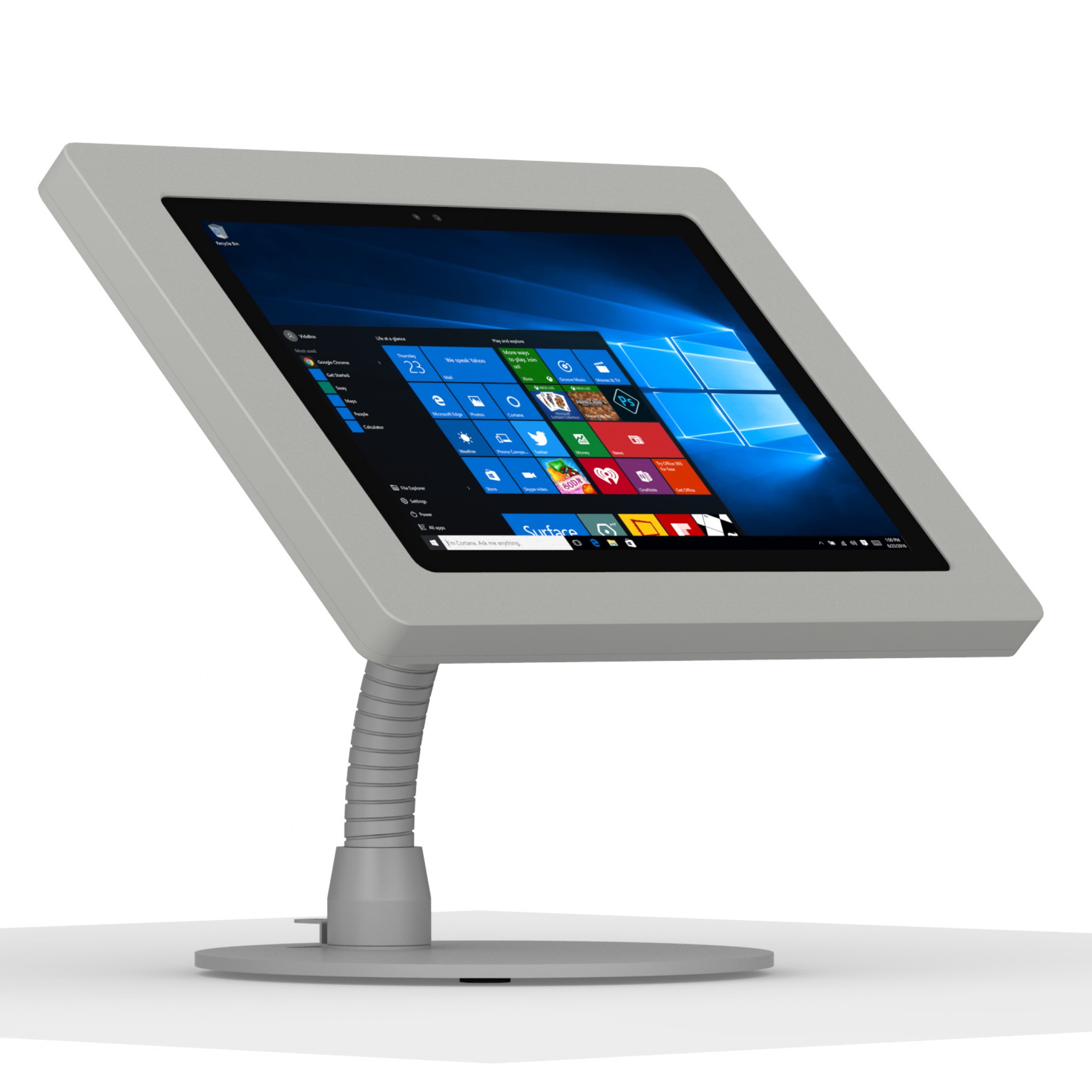 vidamount microsoft surface pro 7 pro 7 pro 6 pro 5 2017 pro 4 light grey enclosure w portable flexible stand