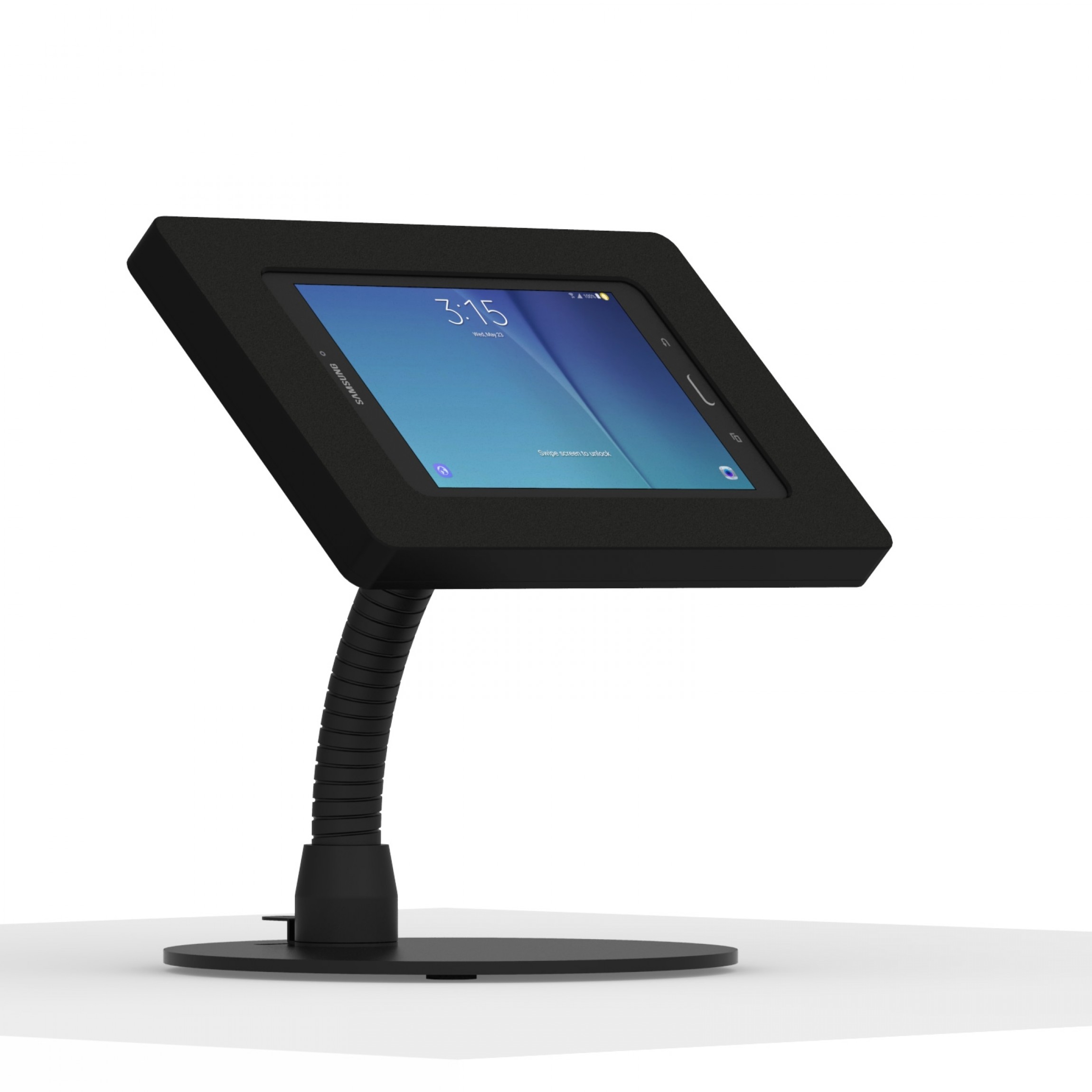 vidamount samsung galaxy tab e 8 0 black enclosure w portable flexible stand