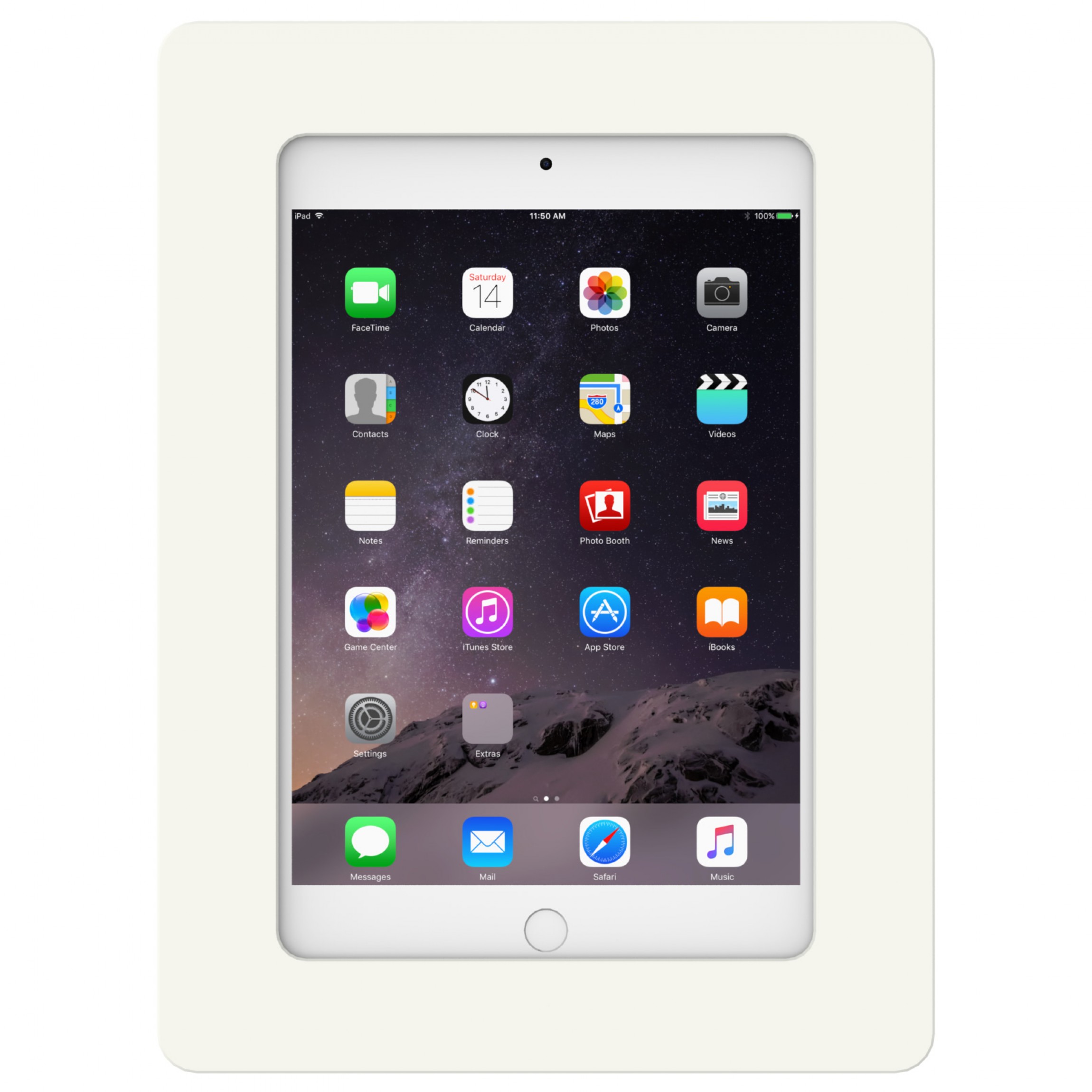 vidamount on wall tablet mount ipad mini 4 5 white
