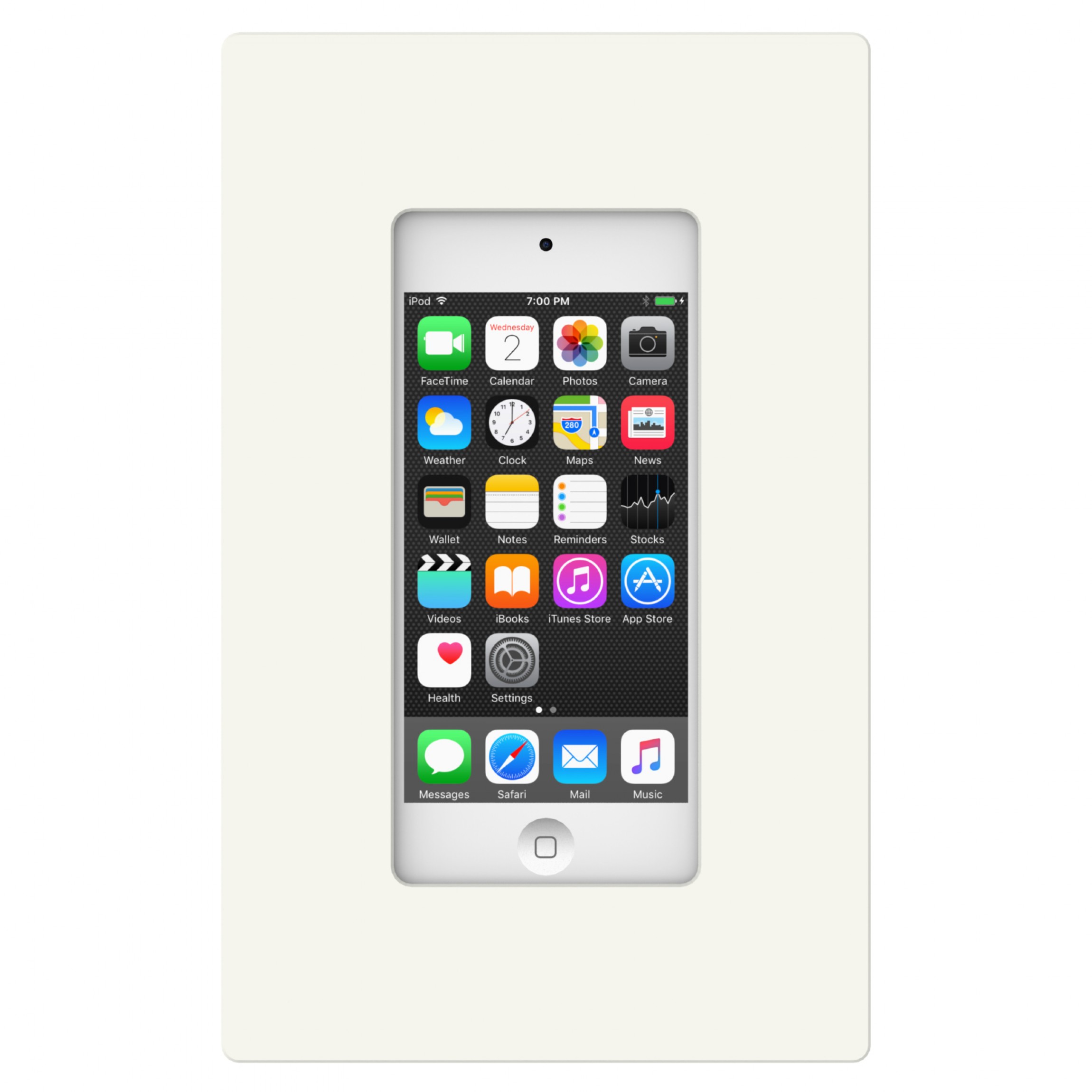 Vidamount On Wall Ipod Touch 5th 6th 7th Gen Enclosure Mount White Ipod Not Included