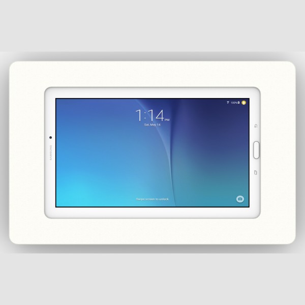 VidaMount Fixed Slim Wall Samsung Galaxy Tab E 9.6 Tablet Mount - White