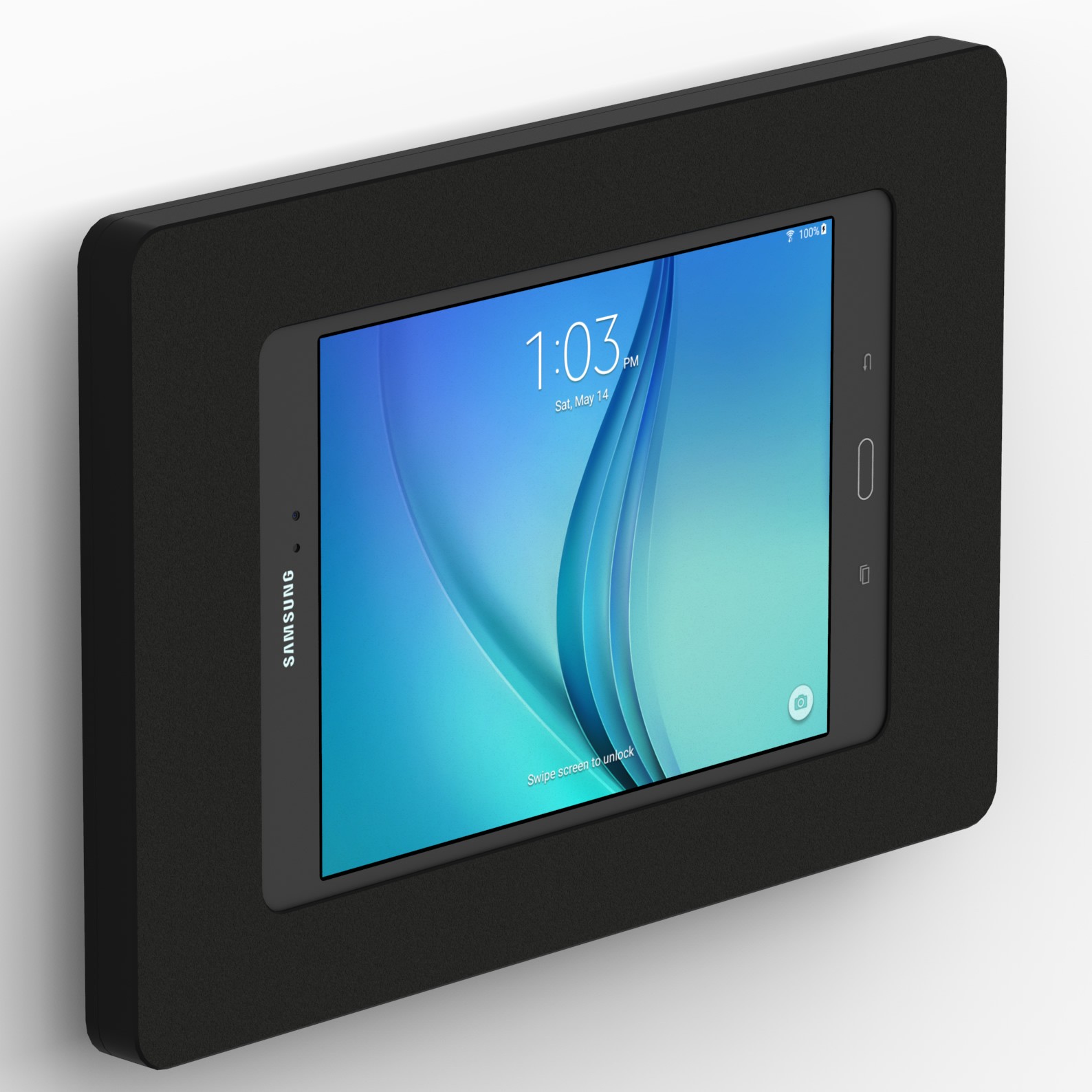 Fixed Slim Wall Samsung Galaxy Tab A 8.0 Tablet Mount Black