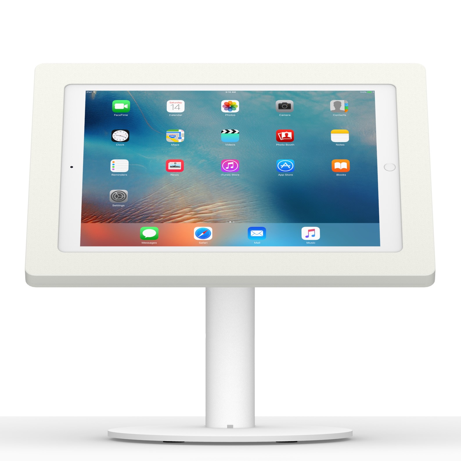 12.9inch iPad Pro White Enclosure w. Portable Fixed VESA Stand