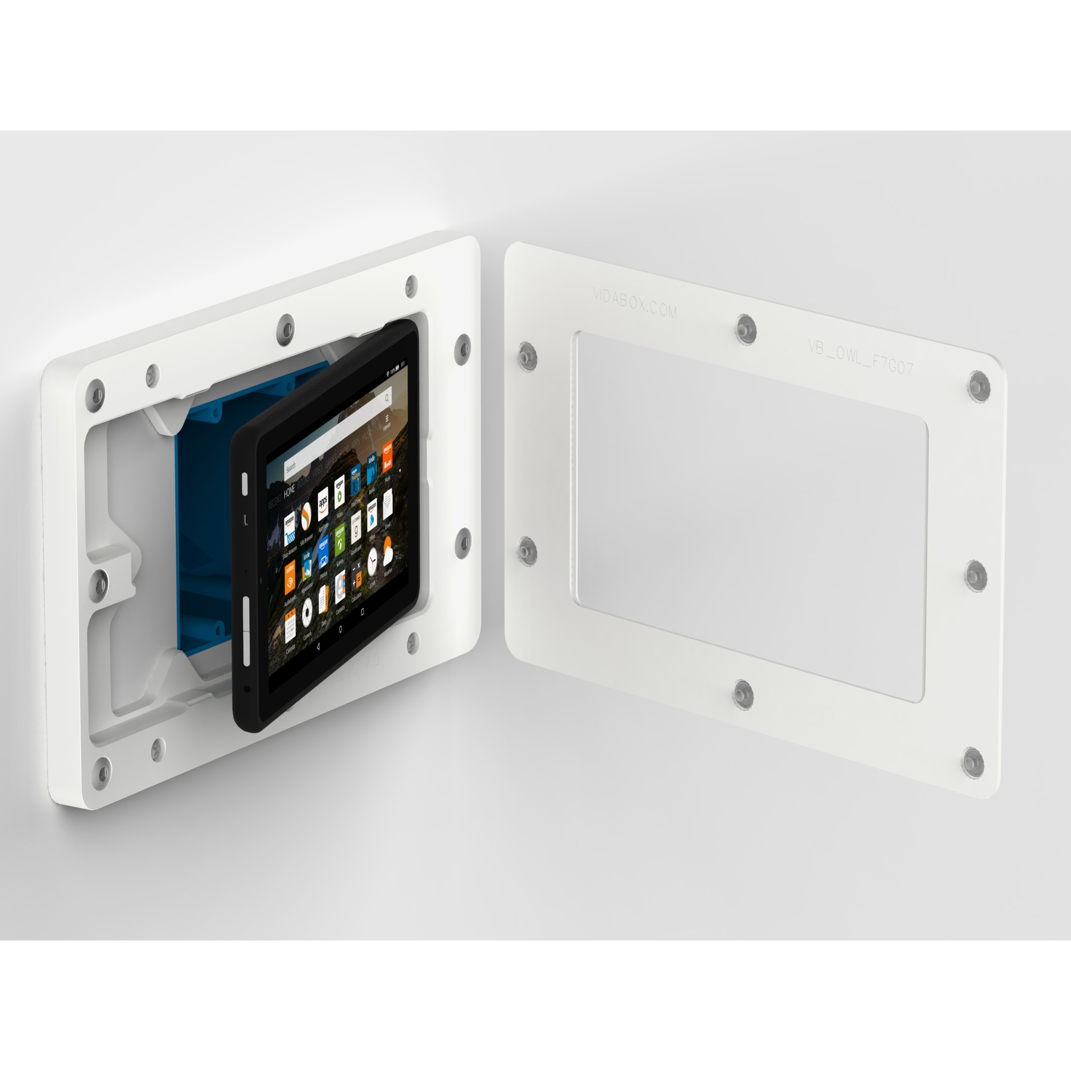 White Amazon Fire 7th Gen 7" VidaMount OnWall Tablet Mount