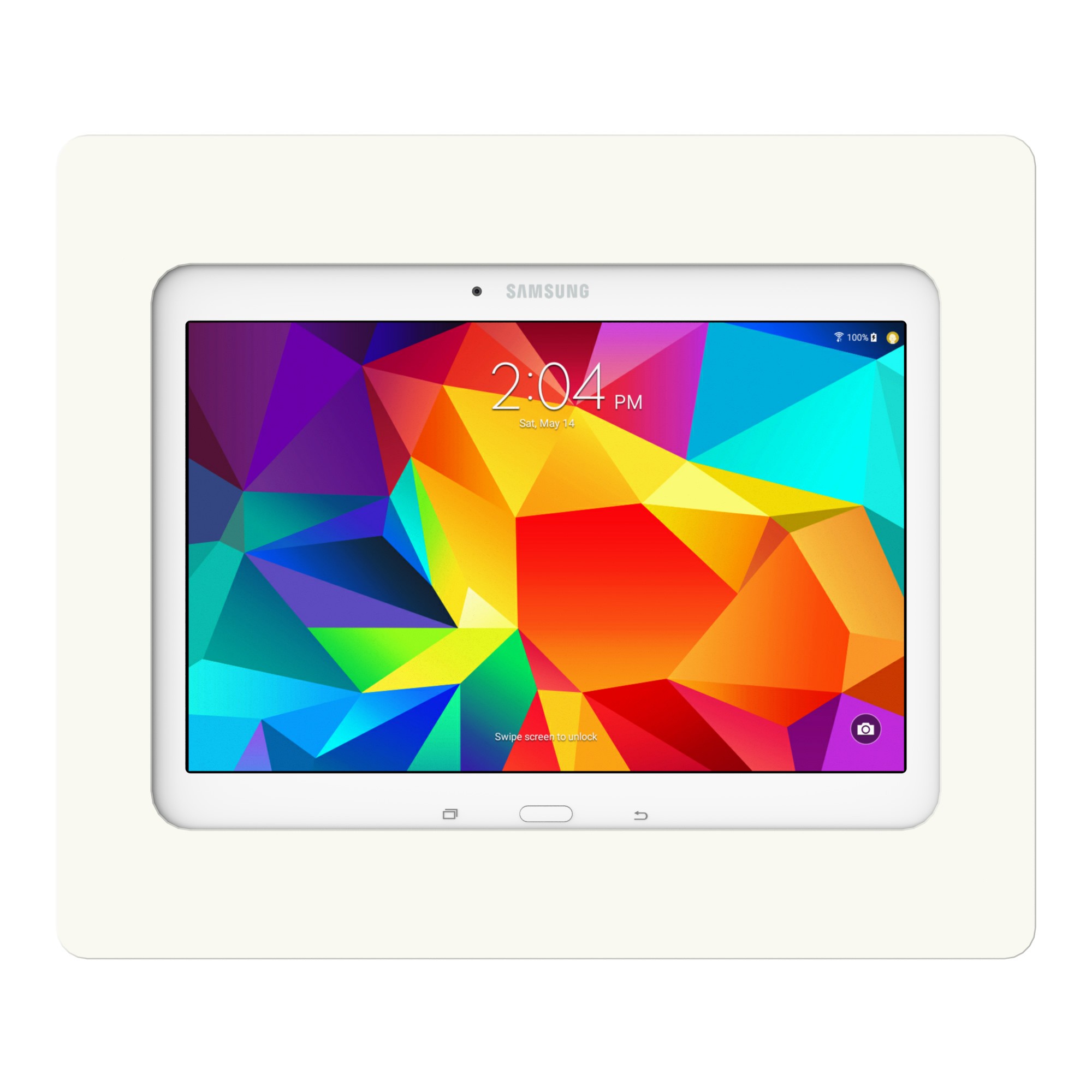 White  Samsung Galaxy Tab 4 10.1  VidaMount OnWall Tablet Mount