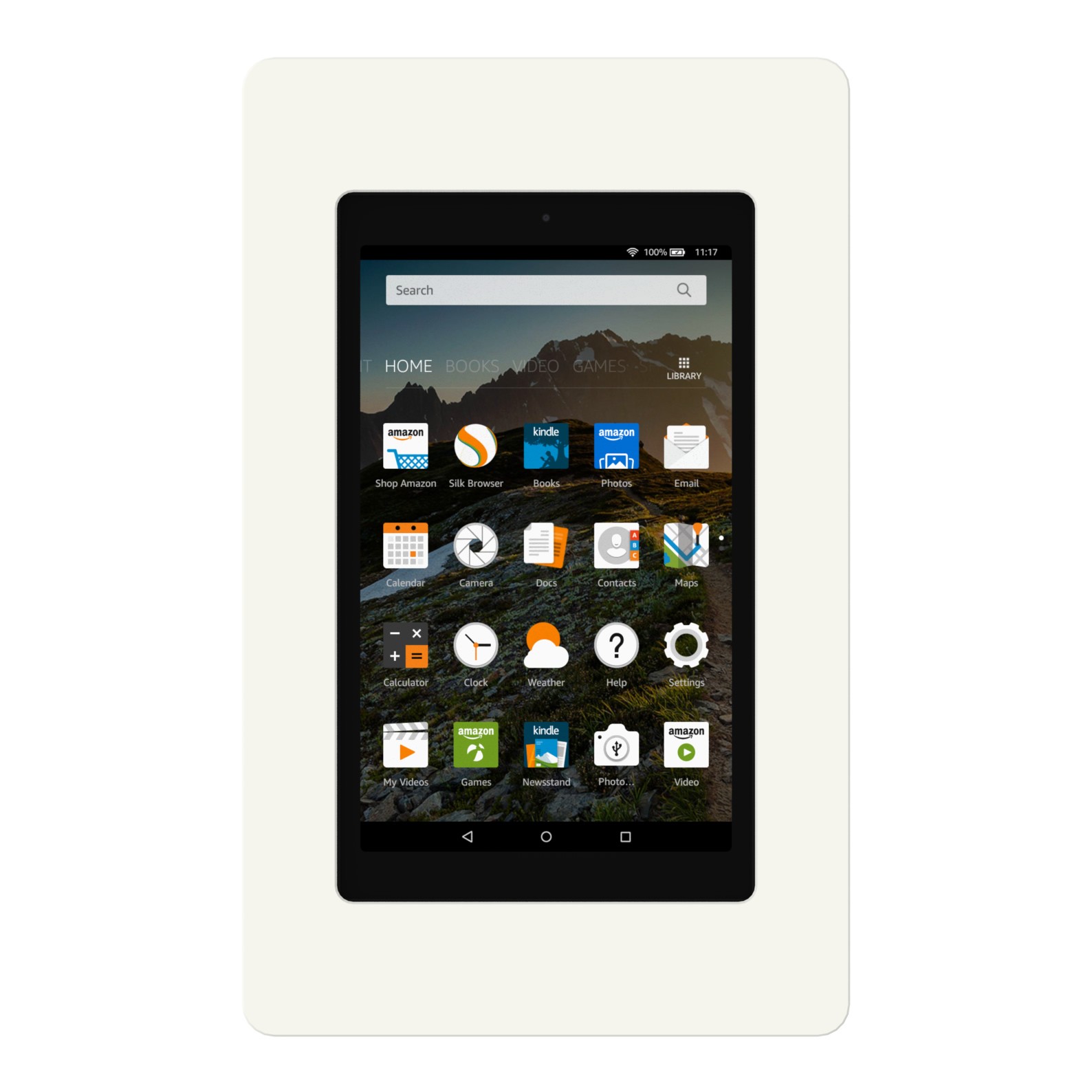 White Amazon Fire 7 8th Gen Hd8 2017 2018 Model Vidamount On