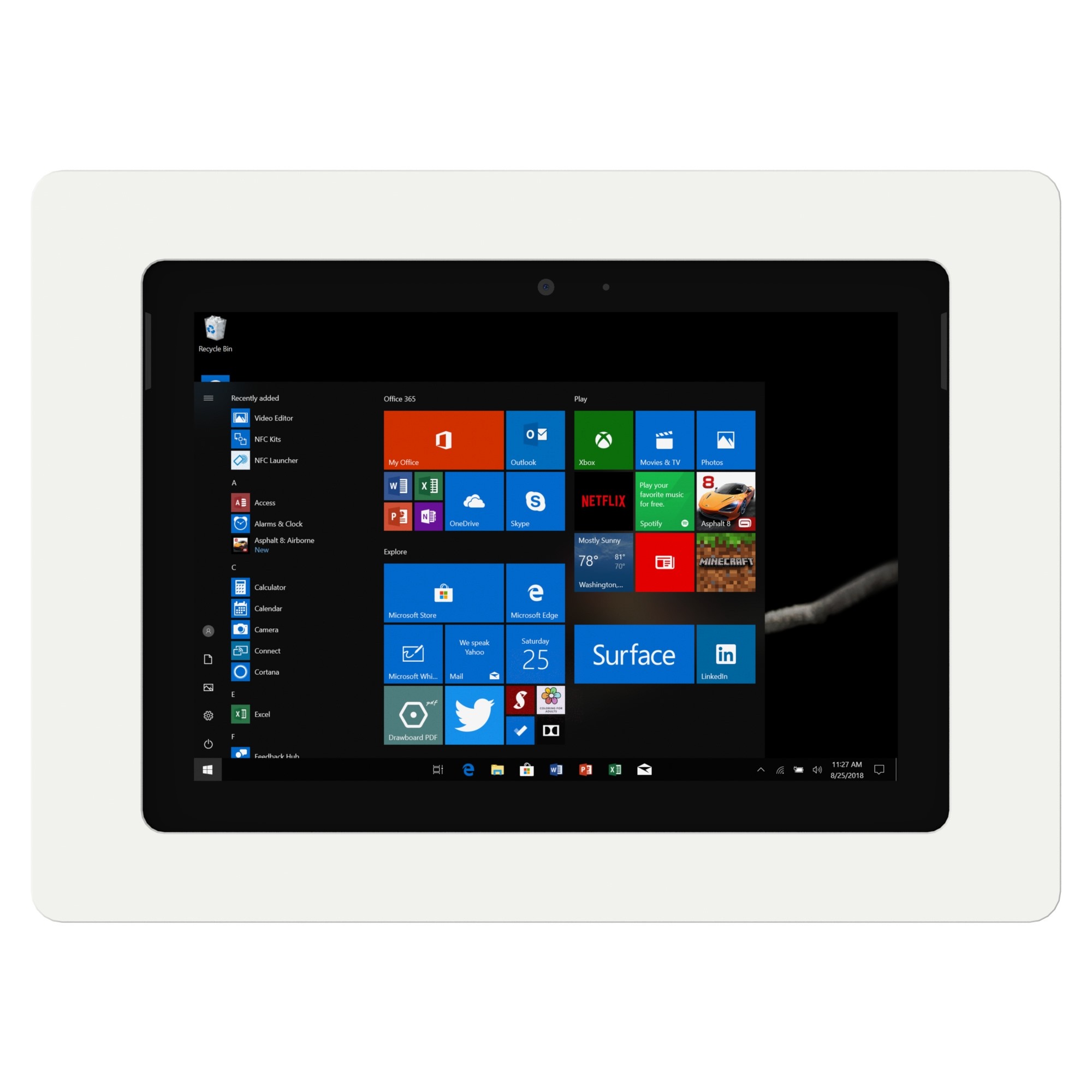 White Microsoft Windows Surface Go & Go 2 VidaMount OnWall Tablet