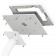 Fixed VESA Floor Stand - Samsung Galaxy Tab A 8.0 (2019) - White [Tablet Assembly Isometric View]