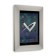 Front Iso View - Brushed German Silver - iPad 2, 3, 4 Wall Frame / Mount / Enclosure
