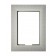 Front View - Brushed German Silver - iPad mini 1, 2, & 3 Wall Frame / Mount / Enclosure