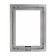 Rear View - Brushed German Silver - iPad 2, 3, 4 Wall Frame / Mount / Enclosure