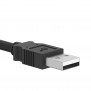 VidaPower High-Wattage Micro USB Cable - 15' (Black) - USB-A Male End / Iso Left View