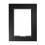 Front View - Black Metalline - iPad mini 1, 2, & 3 Wall Frame / Mount / Enclosure