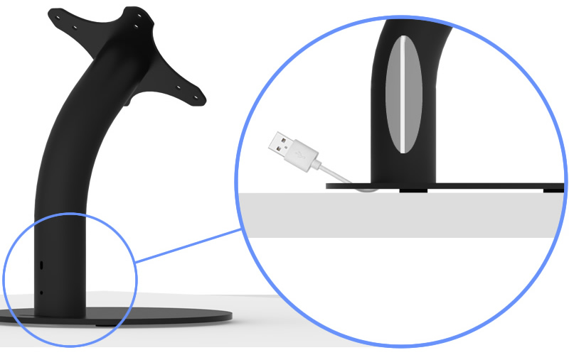 Portable Fixed VESA Stand - Wire Management