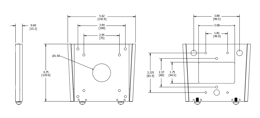 Fixed Slim VESA Mount Dimensions