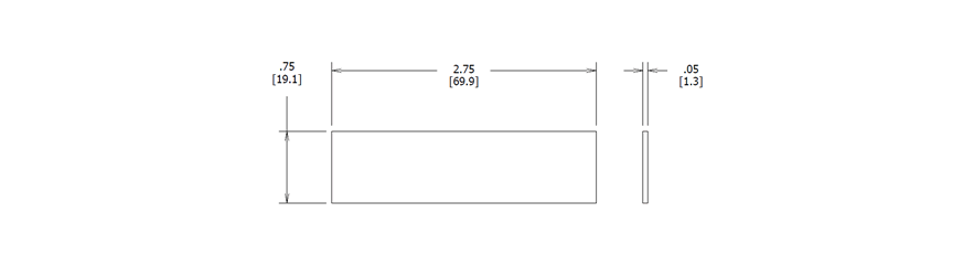 Permanent Adhesive Strips' Dimensions