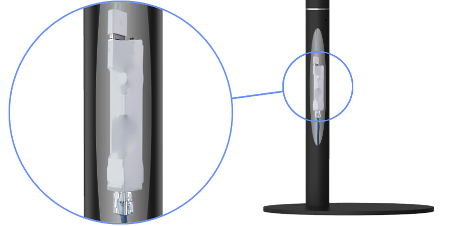 Internal USB to CAT5 Charging