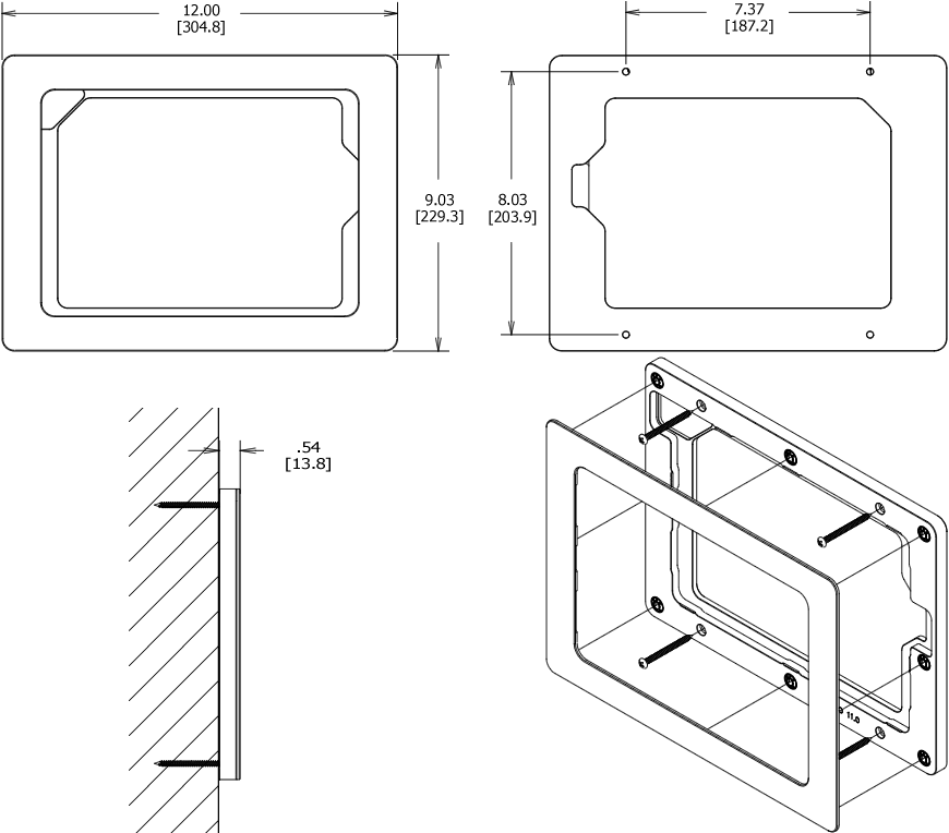 VidaMount On-Wall Enclosure iPad Pro 11